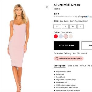 Nookie Allure Midi Dress Small